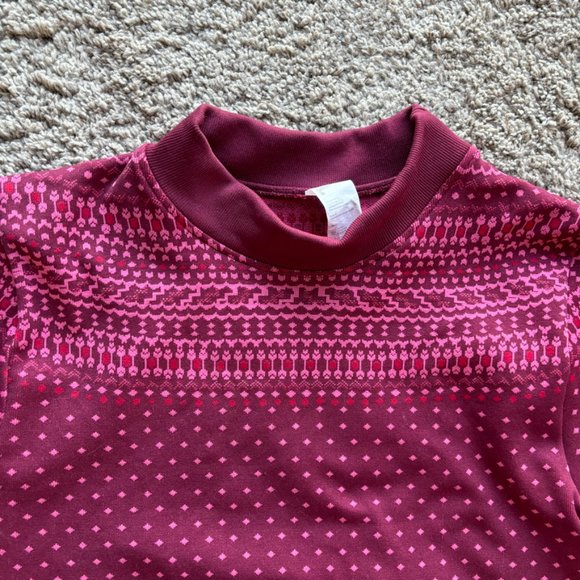 Fabletics Holly Seamless Long Sleeve Top, Fair Isle Purple, Women's Large - Picture 3 of 7